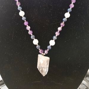 Lux Sapphire and Quartz Necklace